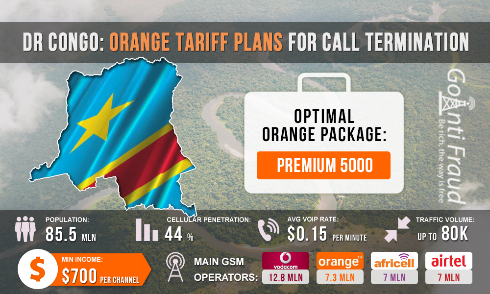 ДР Конго: тарифные планы Orange для терминации звонков