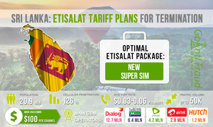 Sri Lanka: Etisalat tariff plans for termination