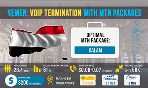 Yemen: VoIP Termination via MTN Tariff Plans
