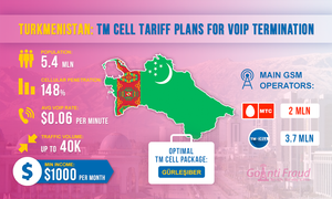 Тарифные планы TM CELL для VoIP терминации в Туркменистане