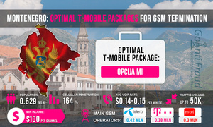 Montenegro: GSM Termination with Optimal T-Mobile Packages