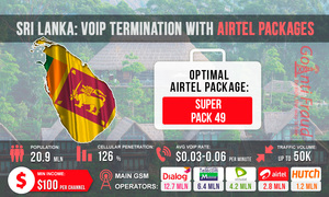 Sri Lanka: VoIP Termination with Airtel Packages