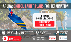 Aruba: Digicel tariff plans for termination