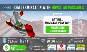  Перу: GSM терминация с пакетами Movistar