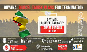 Guyana: Digicel tariff plans for termination