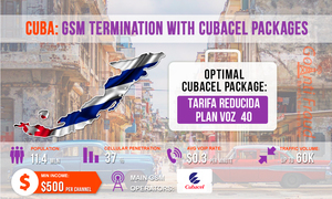Cuba: GSM Termination with Cubacel Packages