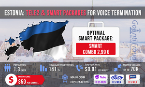 Эстония: пакеты Tele2 и Smart для голосовой терминации