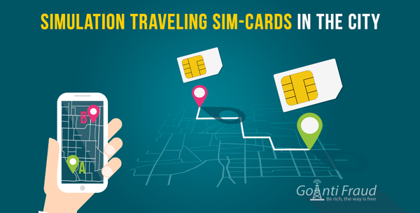 Simulation of a SIM-card relocation around the city