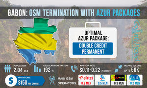 Gabon: GSM Termination with Azur Tariff Plans
